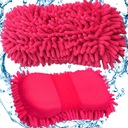 2W1 DUŻA GĄBKA DO MYCIA SAMOCHODU AUTA Z MIKROFIBRY MYJKA Z UCHWYTEM