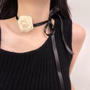 Kamelia Flower Collar Choker Naszyjnik Vintage Waga 6 g