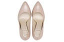Свадебные кожаные туфли на модном бежевом каблуке 39