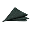 Čierna zelená vreckovka žakárová vreckovka do vrecka saka Paisley Model Żakardowa, Premium