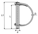 Трубчатый шплинт, диаметр 8 мм, длина 70 мм SLPR860