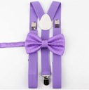 Мужские подтяжки и мужской галстук-бабочка, фиолетовый, лавандовый