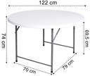 Cateringový stôl BRISTOL skladací 120 cm biely Producent eHokery