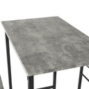OGT10-HG Sada barového stola 3 dielny bistro stôl s 2 stoličkami Jedálenský stôl Farba stolovej dosky sivá