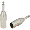 Разъем-переходник RA2XMJM, гнездо 6,3 мм, моно, разъем XLR