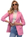 Куртка женская, свободный жакет, розовый, XL/42