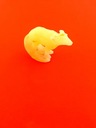 Скульптура желтая лиса ЯНТАРЬ подарочная статуэтка лиса