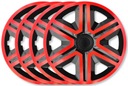 Колпаки Action Doublecolor Red, 16 дюймов, черные, красный, комплект из 4 шт.