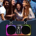 КАРАОКЕ МАШИНА З 2 БЕЗДРОТОВИМИ МІКРОФОНАМИ BLUETOOTH КОЛЬОРОВЕ СВІТЛОДІОДНЕ