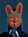 MASKA KRWAWEGO KRÓLICZKA, MASKA GROZY FUTRZANA MASKA KRÓLIKA NA HALLOWEEN