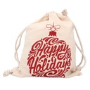 Worek na Prezenty Świąteczny Plecak Bawełna