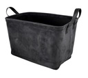 ВЕЛЮРОВАЯ КОРЗИНА БАРХАТНЫЙ ОРГАНАЙЗЕР КОРЗИНА XL ГРАФИТ