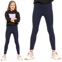 УТЕПЛЕННЫЕ ЛЕГИНГИ ДЛЯ ДЕВОЧЕК, ТЕМНО-СИНИЕ КЕГИ 146