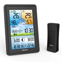 БЕСПРОВОДНАЯ ПОГОДНАЯ СТАНЦИЯ ЦВЕТНОЙ БАРОМЕТР ЧАСЫ ПРОГНОЗ ТОЧКА РОСЫ