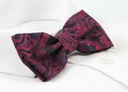 Мужской галстук-бабочка с нагрудным платком, восточный узор, темно-красный - Alties