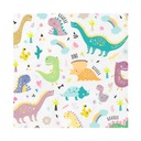 Разноцветные бумажные салфетки Динозавры, 10 шт.