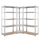 НАБОР ИЗ 3 МЕТАЛЛИЧЕСКИХ УГЛОВЫХ СТЕЛЛАЖЕЙ ДЛЯ ХРАНЕНИЯ