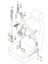 AUDI A4 B7 AGRAFE COURROIES SÉCURITÉ AVANT LATÉRALE 8E0857755G01Cphoto 10