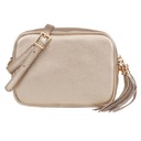 КОЖАНАЯ СУМКА ЗОЛОТАЯ VERA PELLE С БАХИРОЙ