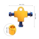GOLDEN ALUMINUM ADAPTER TROJNIKA LINII BRAKING MOTORCYCLE PRECYZYJNE APPROPRIATE  photo 14