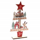 РОЖДЕСТВЕНСКАЯ ЕЛКА ДЕРЕВЯННАЯ УКРАШЕННАЯ ФИГУРКА РОЖДЕСТВЕНСКИЙ ПОДАРОК ​​25 СМ