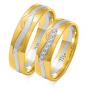 ЗОЛОТЫЕ ОБРУЧАЛЬНЫЕ КОЛЬЦА 585 БРИЛЛИАНТОВ M.JOPEK