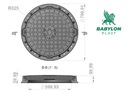 Крышка Люк для септика Колодец Ø600/800 Класс В125 (12,5 т)