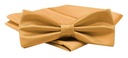 Мужской галстук-бабочка с нагрудным платком Alties - желтое золото