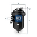 FILTRO COMBUSTIBLES UFI 55.127.00 