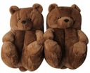 Тедди -плюшевые тапочки несут забавный теплый коричневый подарок