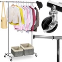 ВЕШАЛКА ДЛЯ ОДЕЖДЫ НА КОЛЕСАХ, ТРЕНАЖЕРНАЯ ВСТАВКА ДЛЯ ПРИХОЖЕЙ, ХРОМ