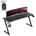Игровой компьютерный стол Huzaro Hero 4.8 RGB со светодиодной подсветкой, 160 см + PAD