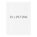 БЕЛАЯ ДЕРЕВЯННАЯ РАМА 21X29,7 СМ А4