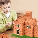 150 шт. червона мініатюрна цегла для DIY, моделей та декору купити з Польщі