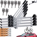 4x BAGAŻNIK DACHOWY NA ROWER UCHWYT ROWEROWY DACH ALUMINIUM ZAMYKANY AMOS