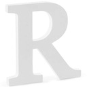 Drewniana LITERA R dekoracja biała OZDOBA literka