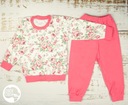 PIŻAMA dziecięca piżamka w kwiaty dla dziewczynki DŁUGI RĘKAW różyczki 104 Marka CiuchCiuch