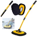 ТЕЛЕСКОПИЧЕСКАЯ ЩЕТКА ДЛЯ МОЙКИ АВТОМОБИЛЯ 2 В 1