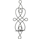 ŚCIENNY ŚWIECZNIK Z KUTEGO ŻELIWA ANTYCZNY