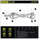 RIDEX PLUS 13D0375P ARBRE DE TRANSMISSION PRAWO VERS VW PASSAT VARIANT (3C5) TOURANphoto 10