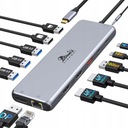 ХАБ USB C ДОК-СТАНЦИЯ 13-в-1 Dual HDMI DP ETHERNET 4K