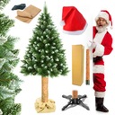 ИСКУССТВЕННАЯ РОЖДЕСТВЕНСКАЯ ЕЛЬ НА СТОЛБИКЕ АЛМАЗОВОЙ СОСНЫ ВЫСОКАЯ ПЛОТНОСТЬ 220 см