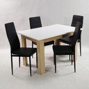 Комплект из стола Modern 120 SW и 4 стульев Nice черного цвета.
