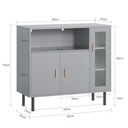 Шкаф для микроволновой печи Кухонный сервант Стол для прихожей Glass FSB82-HG