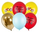 Набор из 6 автомобильных шариков с днем ​​рождения.