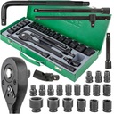 НАБОР ИНСТРУМЕНТОВ ТОРЦОВЫЕ КЛЮЧИ НАСАДКИ С ТРЕЩОТКОЙ 1/2'' CR-V, 24 ЭЛЕМЕНТА