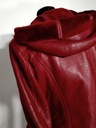 Ramoneska TRUSSARDI naturalny kożuch bordo ekskluzywny PREMIUM komfort S M Kolor czerwony