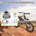 GOOFIT 52,4 MM КОМПЛЕКТНИЙ КОМПЛЕКТ ЦИЛІНДРА LIFAN 110CC/125CC ATV PITBIKE  фото 7