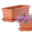 БАЛКОННЫЙ ЯЩИК, ЦВЕТОЧНЫЙ ГОРШОК 40см + ПОДСТАВКА