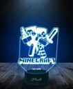 3D светодиодный ночник ПЕРСОНАЖИ ИГРЫ MINECRAFT Название